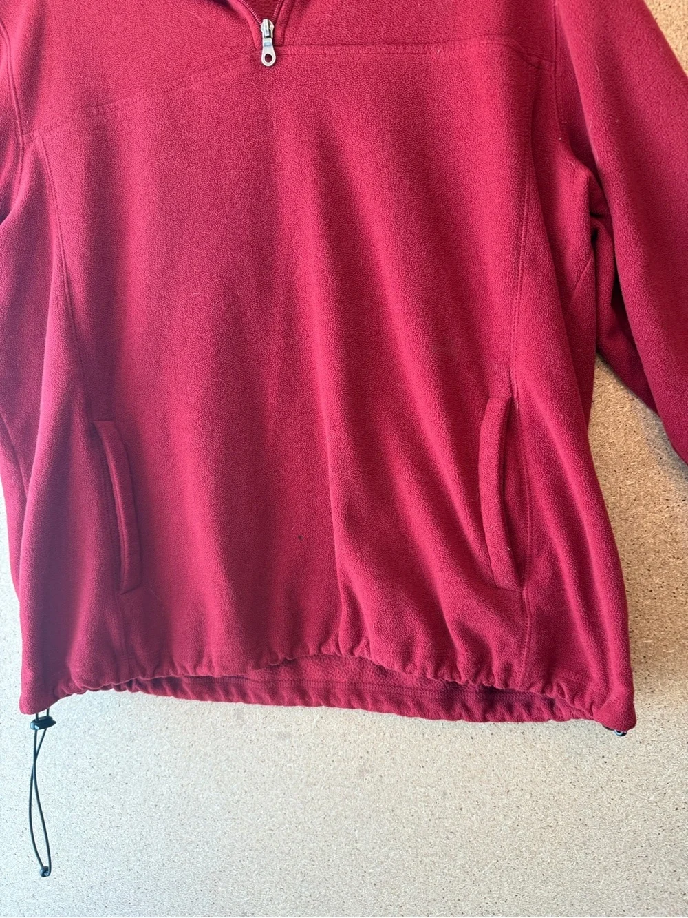 Red Fleece Croft and Barrow Sweater Size Large